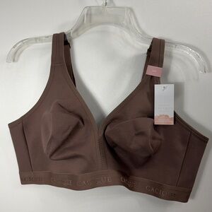 Cacique unlined full coverage no wire Brown Bra size 44D. NWT.